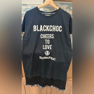 Blackchoc Black Graphic T-Shirt dress